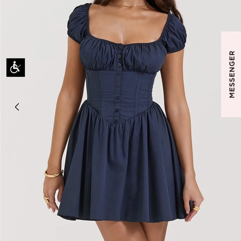 House of cb nala dress size small regular cup LONGER VERSION in navy - Picture 1 of 6